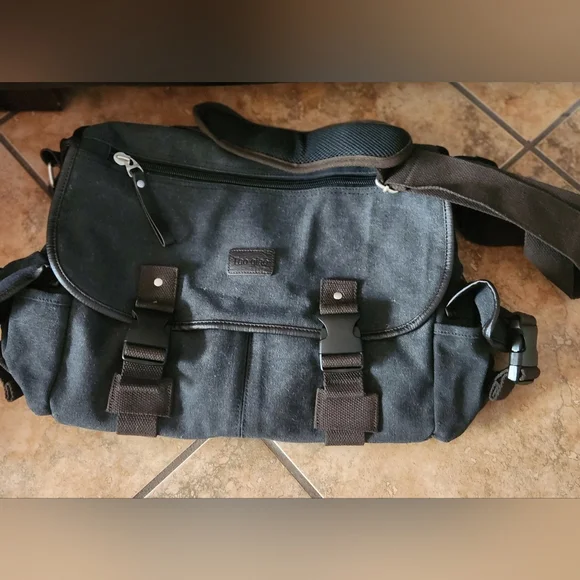 Tao Qiao Vintage Look X-Large Canvas Messenger Bag - Picture 3 of 6